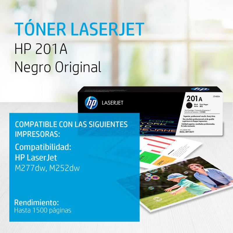 TÓNER HP 201A NEGRO CF400A ORIGINAL