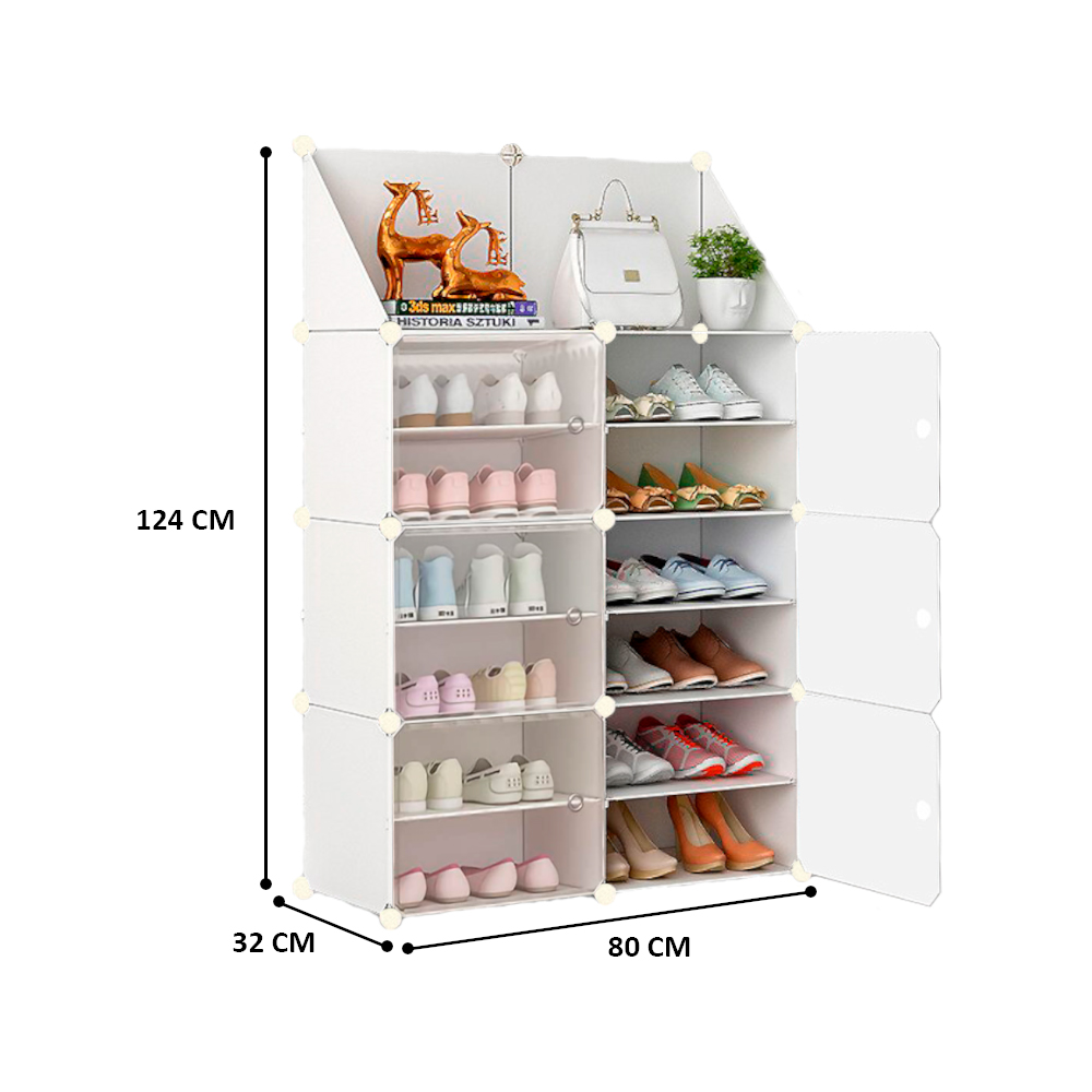 ZAPATERA ORGANIZADOR 2X6 NIVELES BLANCO