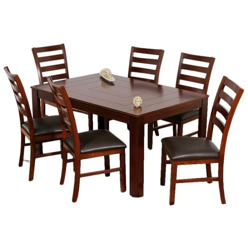 HYS COMEDOR + 6 SILLAS DAGNA NEGRO