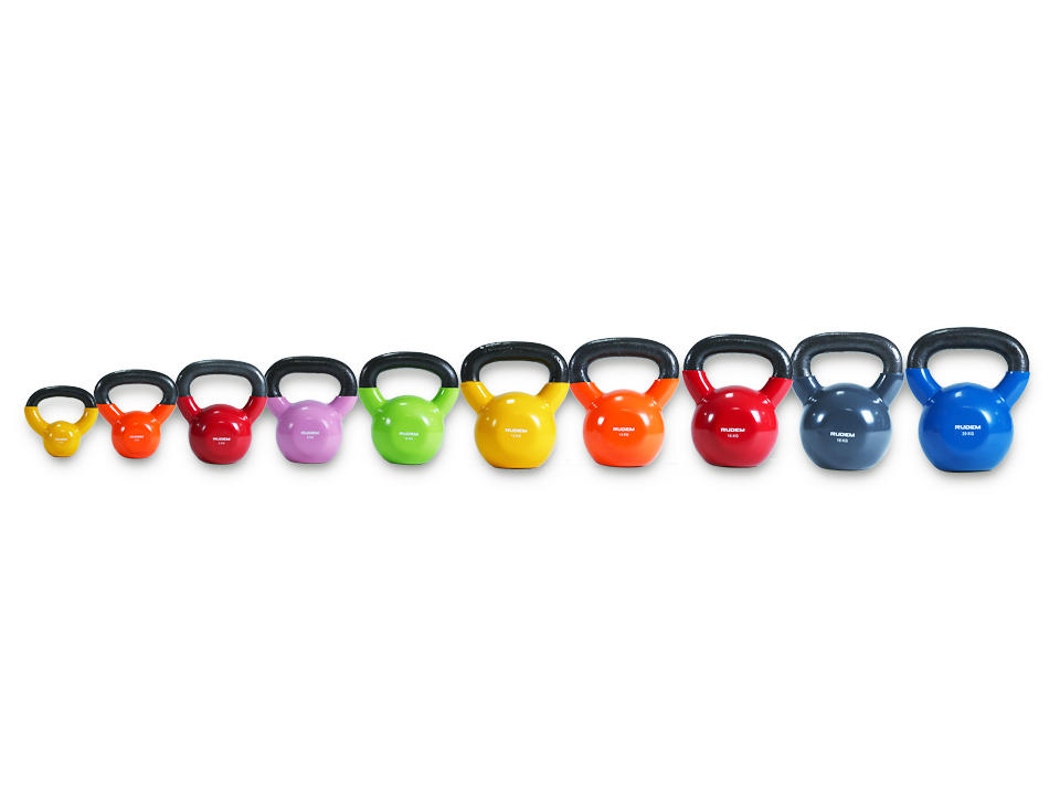 RUDEM KETTLEBELL PESAS RUSAS RECUBIERTAS DE JEBE 8KG