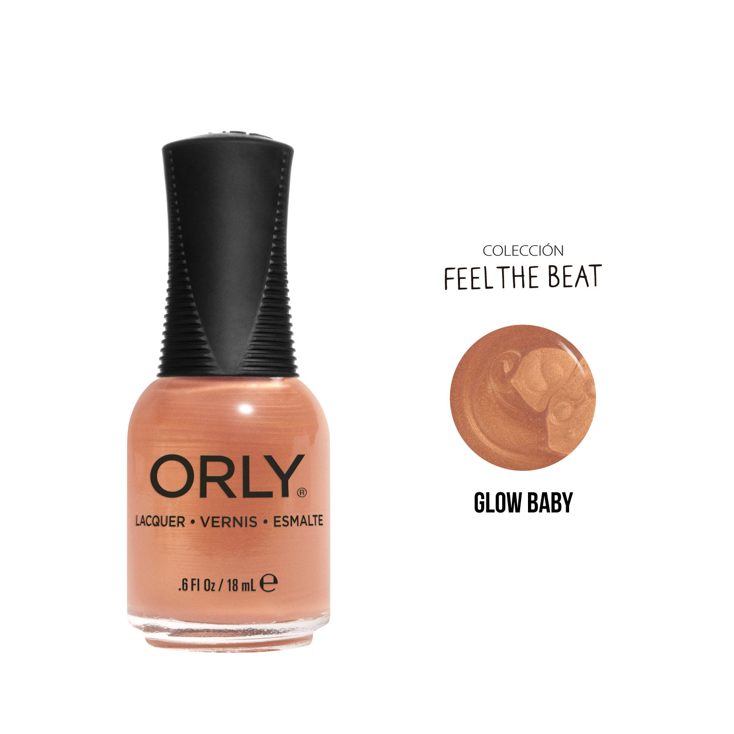 ESMALTE ORLY GLOW BABY P20-FELL THE BEAT FRASCO 18 ML