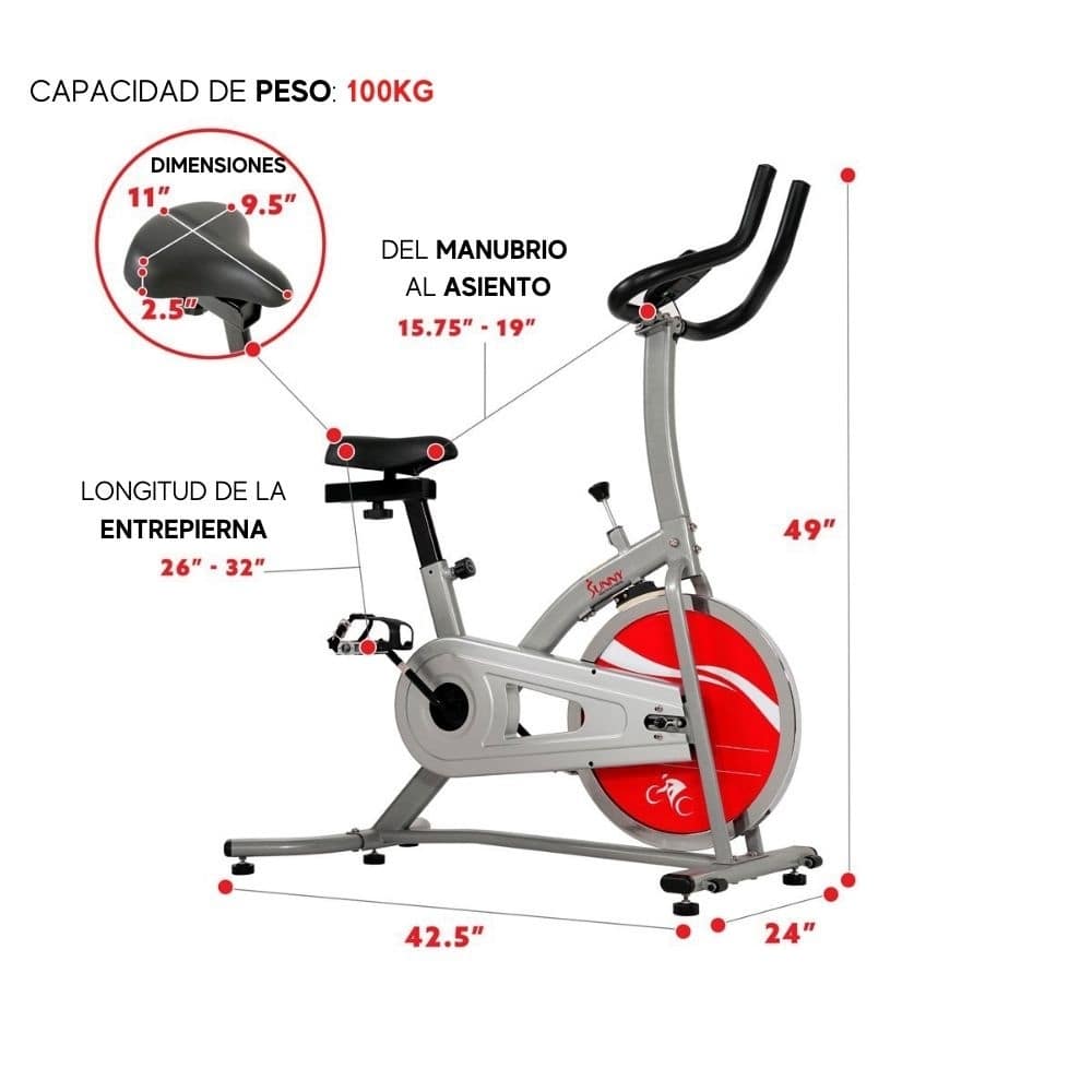 SUNNY HEALTH Y FITNESS BICICLETA SPINNING