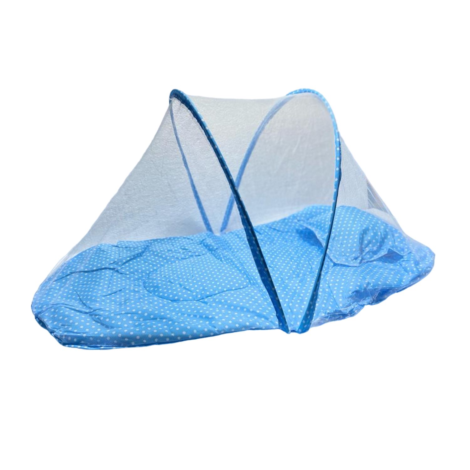 CUNA CON MOSQUITERO PARA BEBE GENERICO AZUL