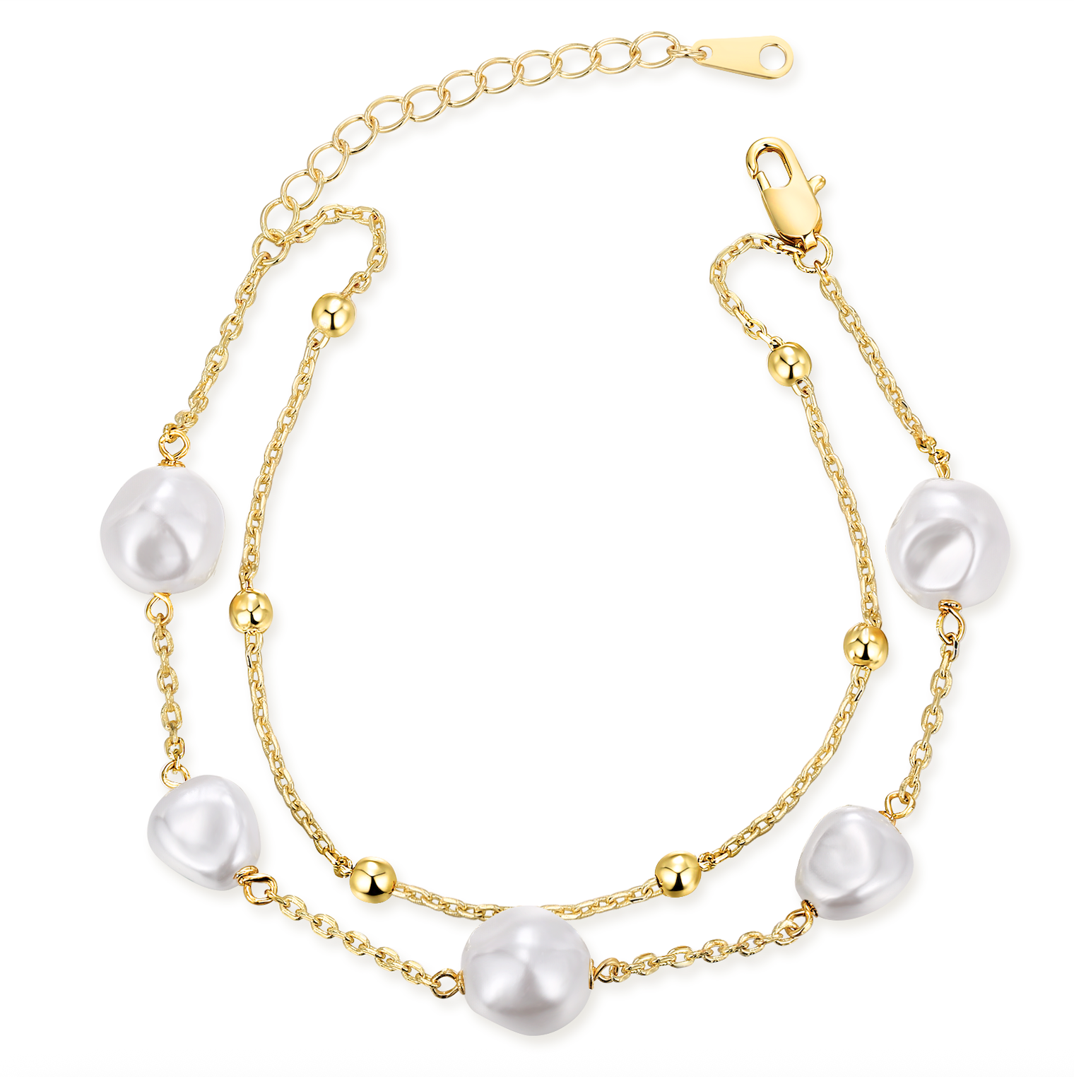 Radiant Multi-Layer Pearl Bracelet