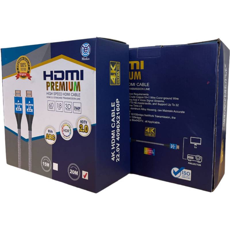 CABLE HDMI V2.0 20 METROS  4K ULTRA HD  60HZ 2160P