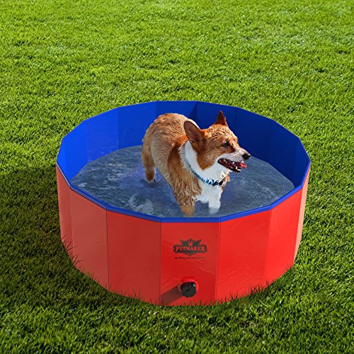 PISCINA PORTÁTIL PARA PERROS PETMAKER DE 30.5' DE DIÁMETRO PLEGABLE CON BOLSA DE TRANSPORTE - PISCINA PEQUEÑA