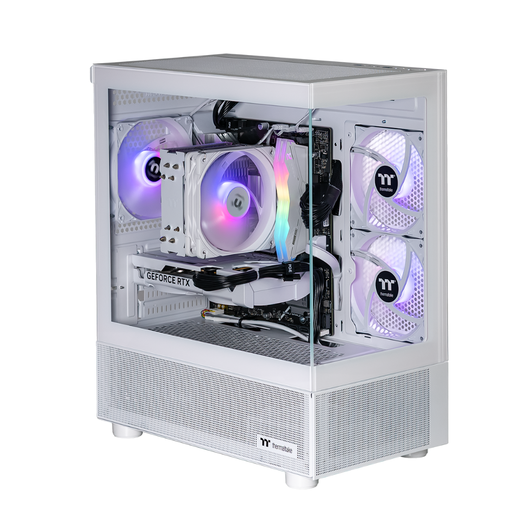 Thermaltake Horizon Elite Gaming Desktop PC (Intel 14400F / RTX 5060 / 32GB RAM) - Snow Edition