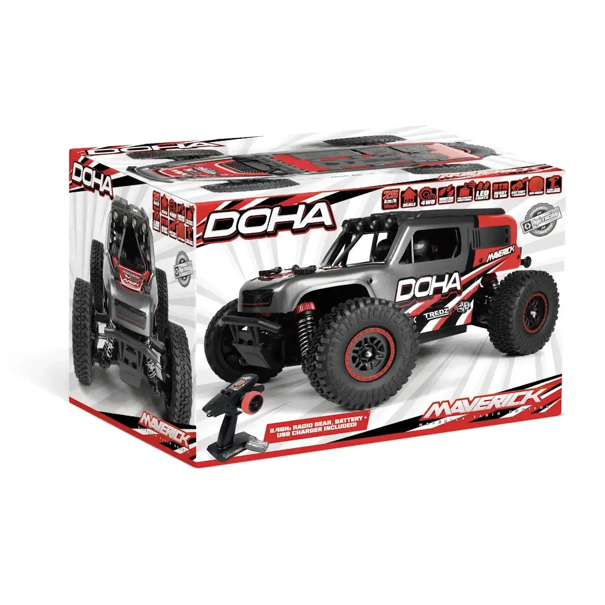 Maverick 1/20 Doha 4WD Electric Truck (Orange)