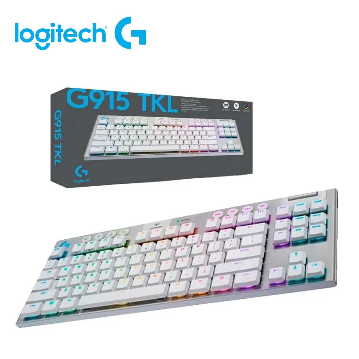 TECLADO LOGITECH G915 TKL ILUMINACIÓN RGB MECÁNICO WHITE