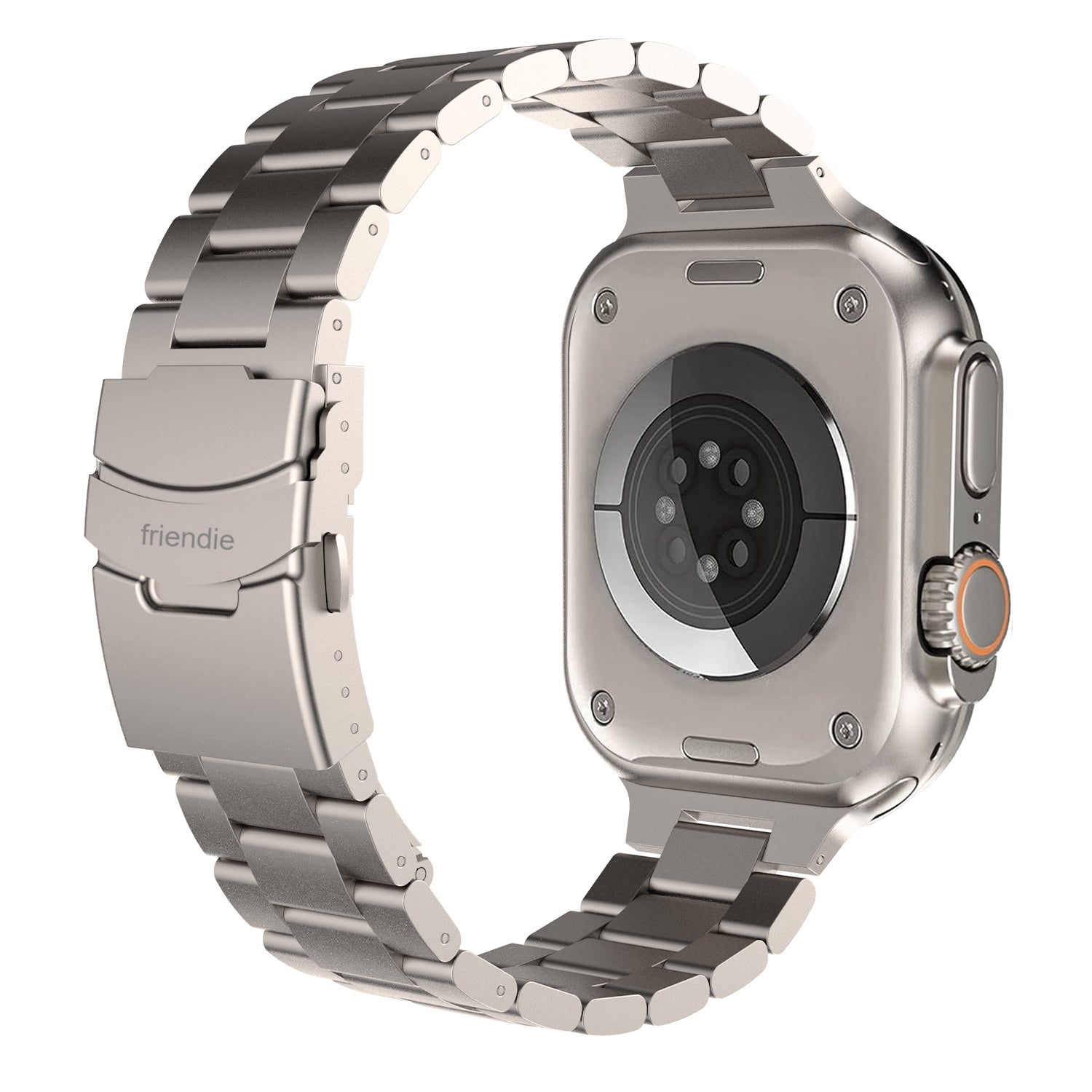 Friendie Stainless Steel Link Bracelet Band (Ultra) – Sydney Ultra Titanium (Apple Watch Ultra, Large)