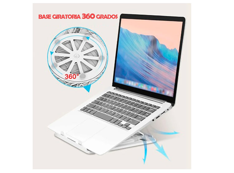 BASE SOPORTE PARA LAPTOPS Y  TABLETS IPADS