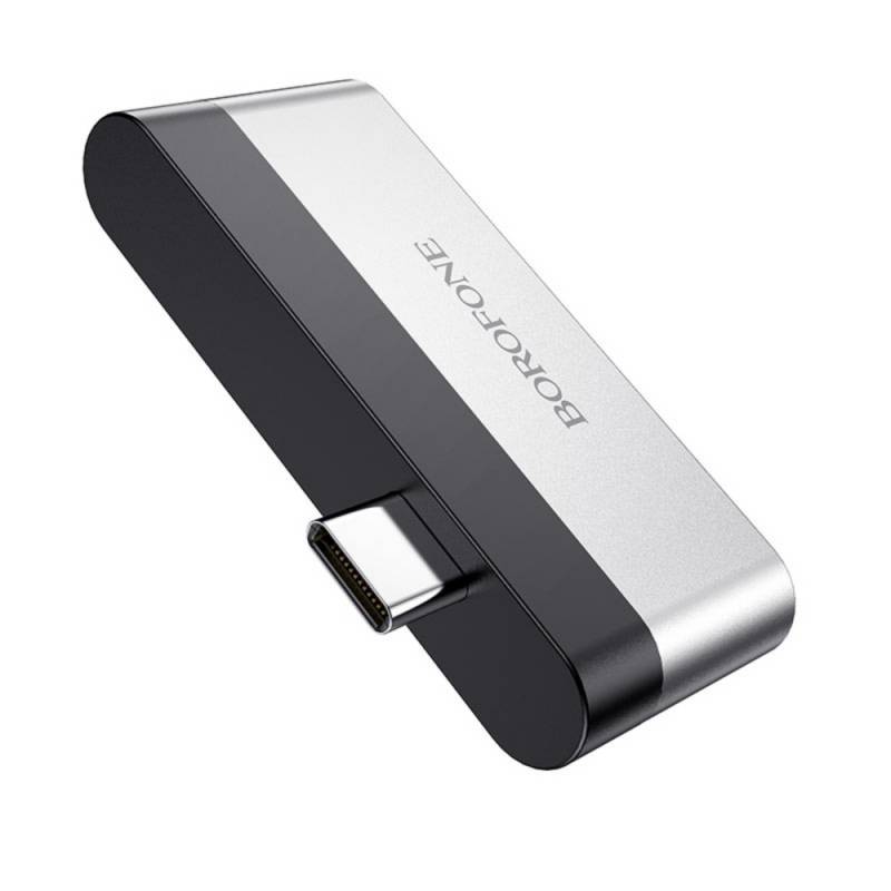 ADAPTADOR PUERTO HUB USB-C A 3 USB ALUMINIO DH1 BOROFONE