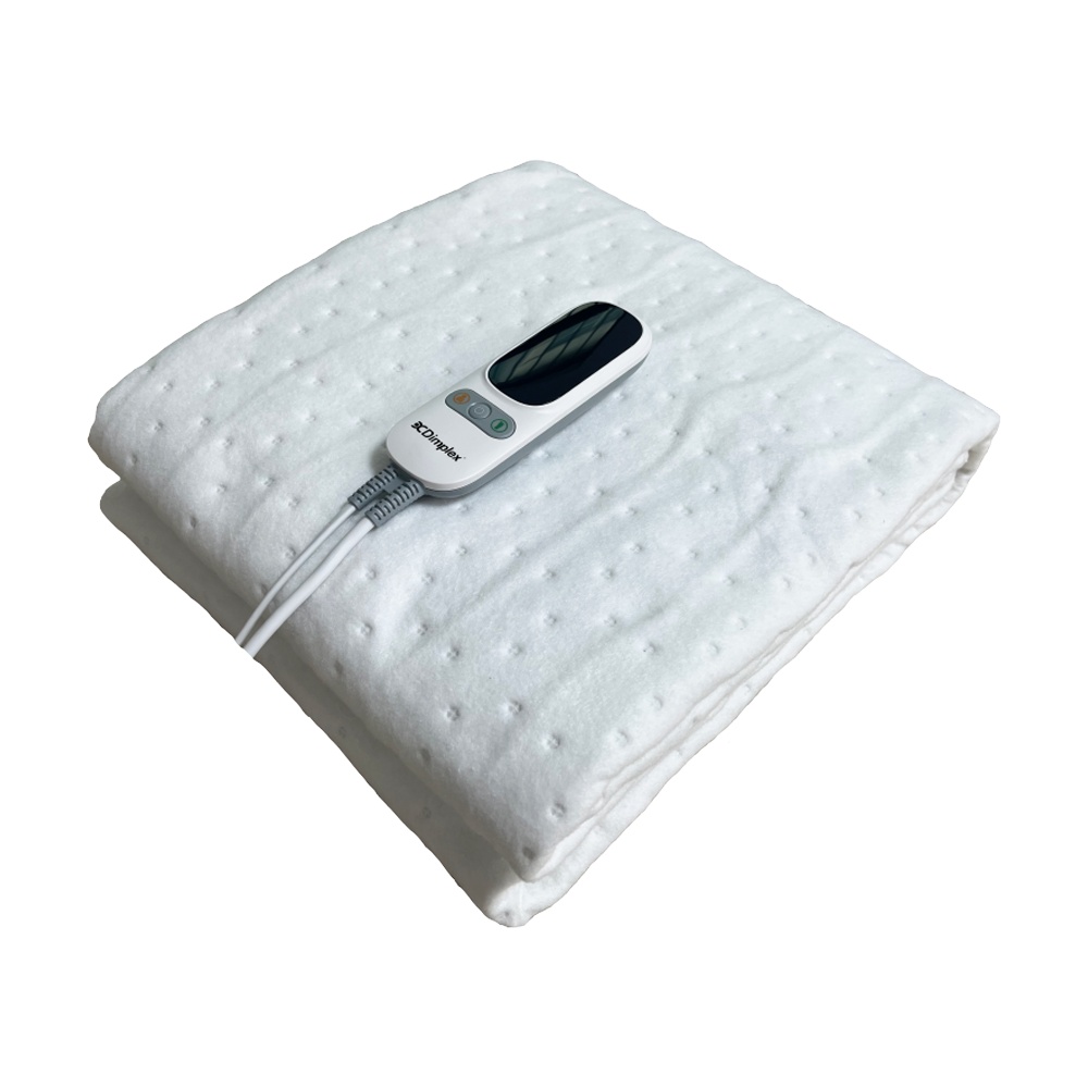 Dimplex Multi-Zone Single Size Bed Fitted Electric Blanket Washable (White)