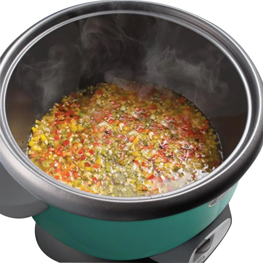 OSTER OLLA ARROCERA MULTIUSOS CON SOFRITO DE 1.8 LITROS TURQUESA