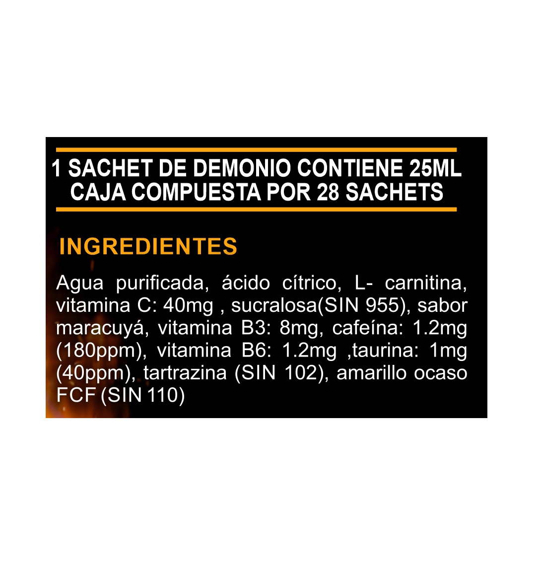 QUEMADOR DE GRASA  CAJA ADN DEMONIO 28 SACHETS