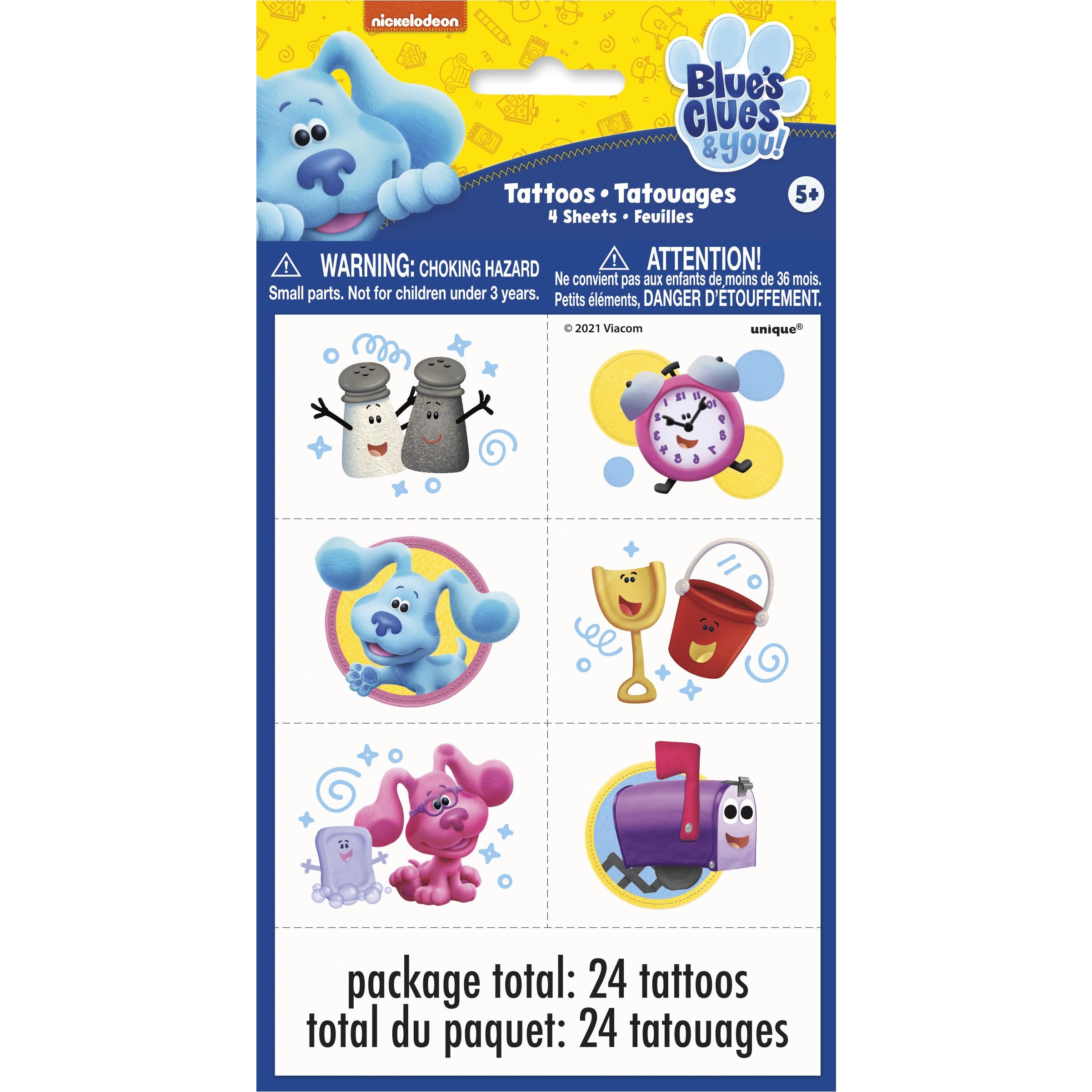 Blue&apos;s Clues Party Favor Tattooes - 24ct