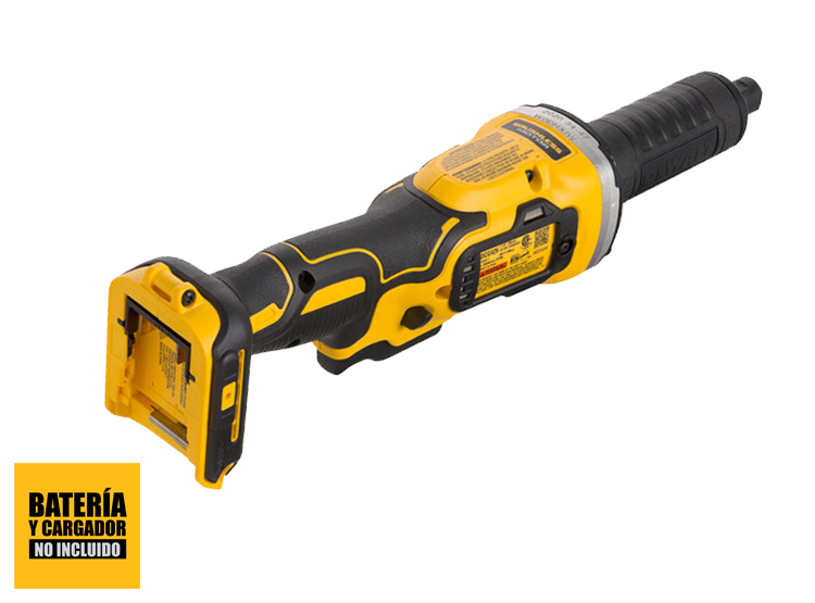 ESMERIL RECTO DEWALT DCG426B CUELLO LARGO 1/4' 20V XR V.V. C.C. (SIN BATERIAS / SIN CARGADOR)