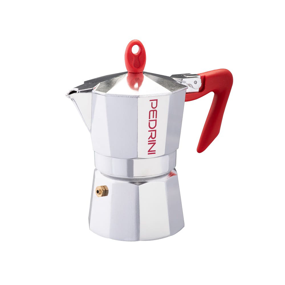 CAFETERA MOKA ITALIANA MANGO ROJO 3TZ