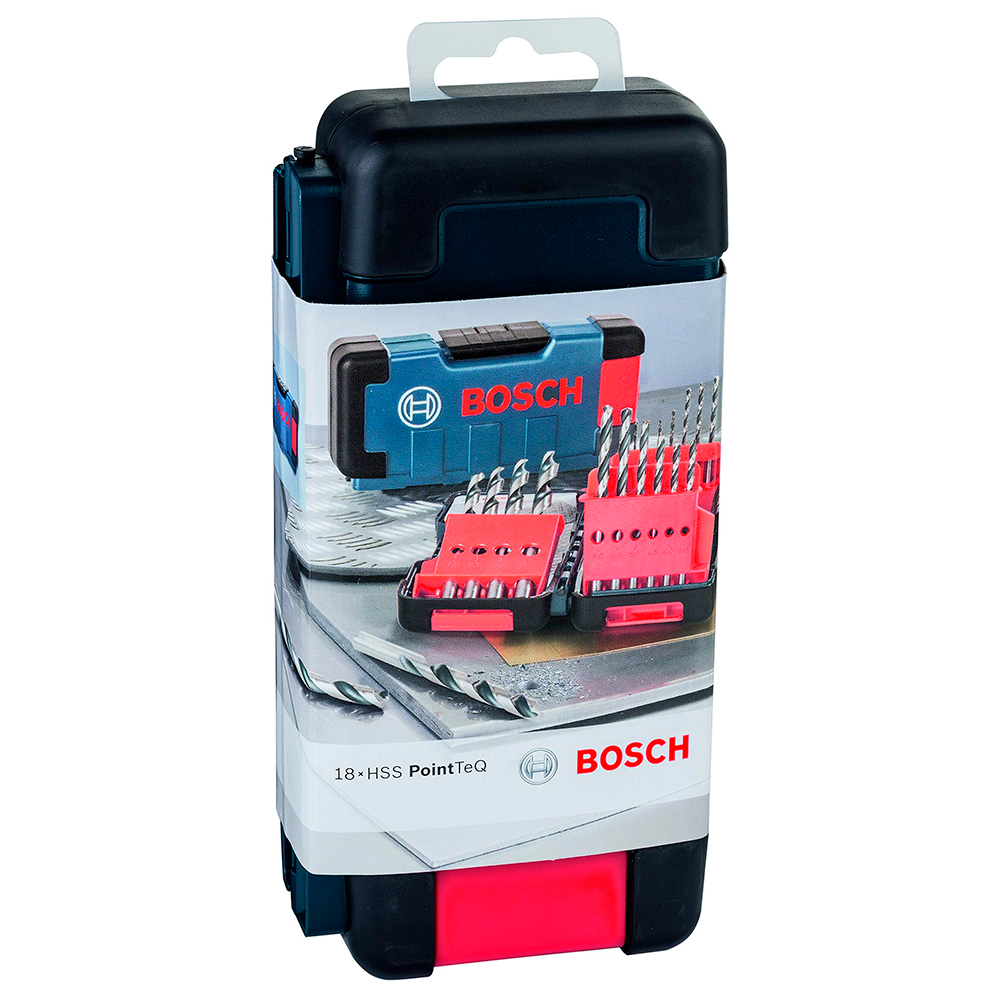 BOSCH JUEGO DE BROCAS HSS POINTTEQ 18 PZ METAL