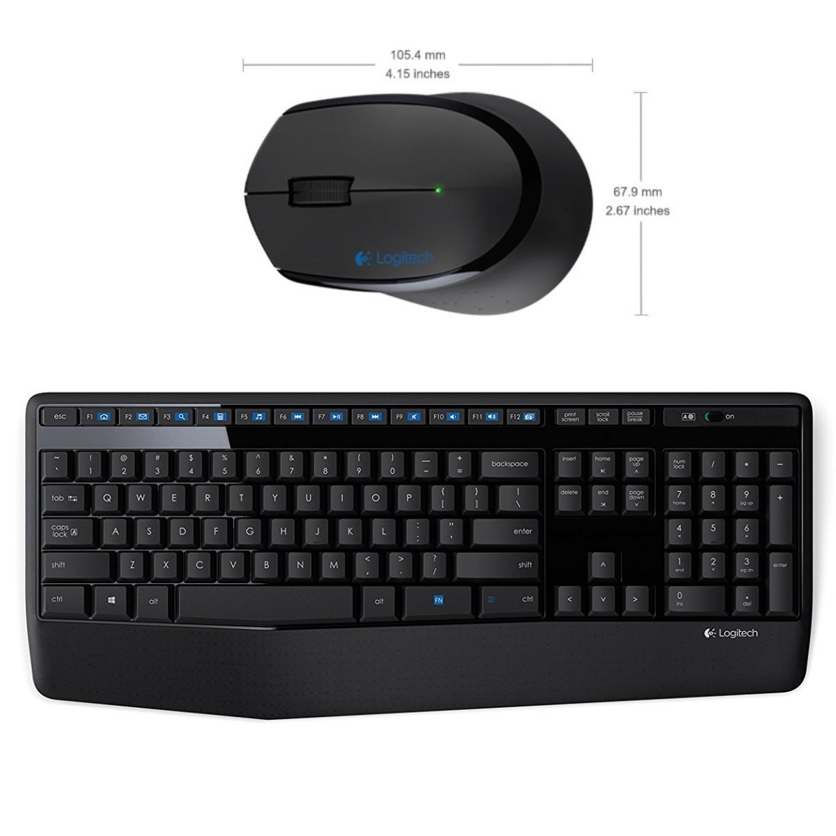 LOGITECH - KIT INALÁMBRICO TECLADO + MOUSE MK345