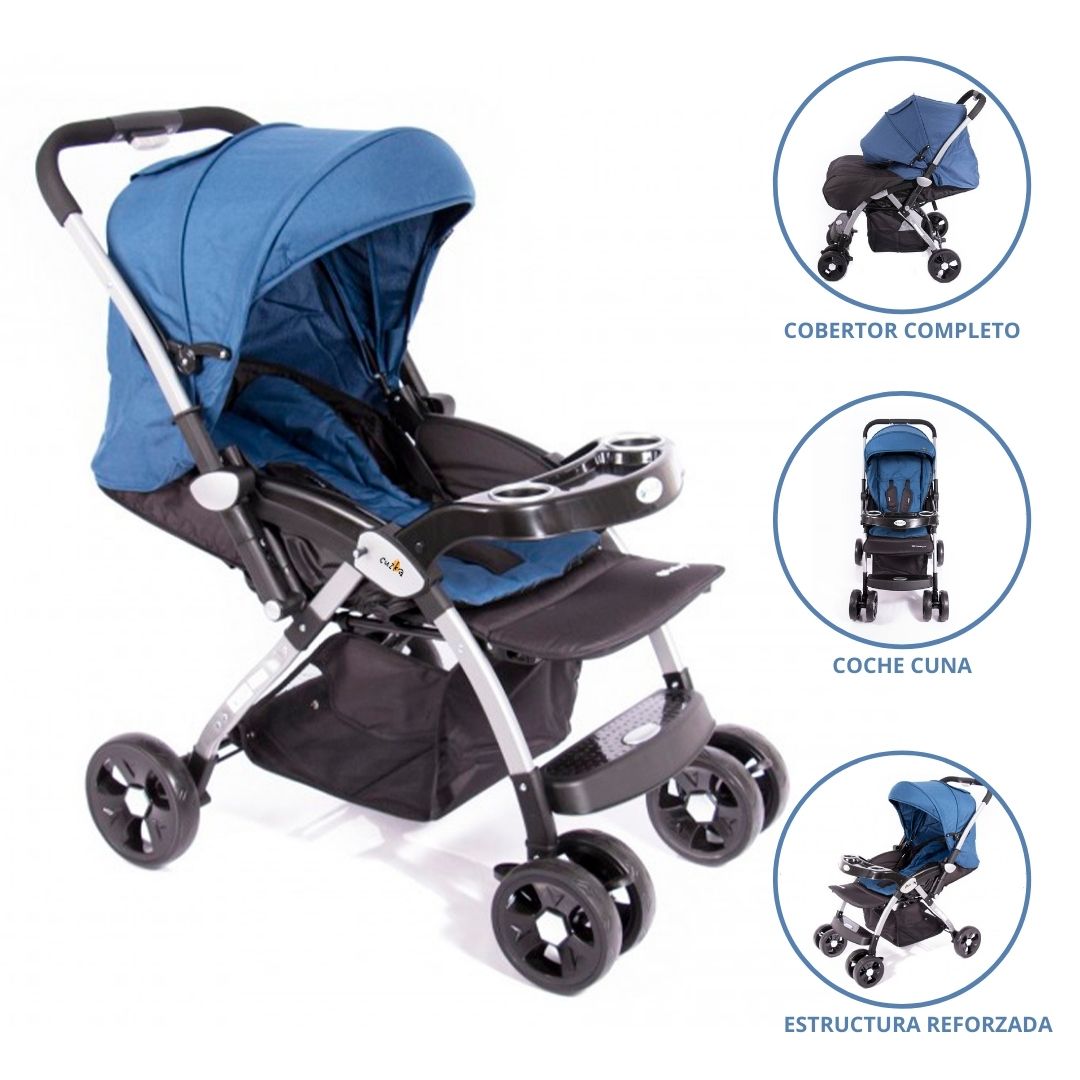 COCHE CUNA PARA BEBÉ «KUPER» BLUE