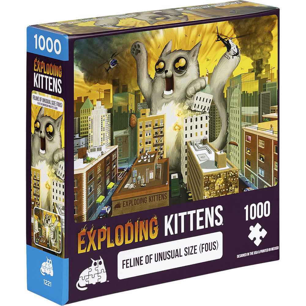 Exploding Kittens Puzzle Feline of Unusual Size 1,000 pieces