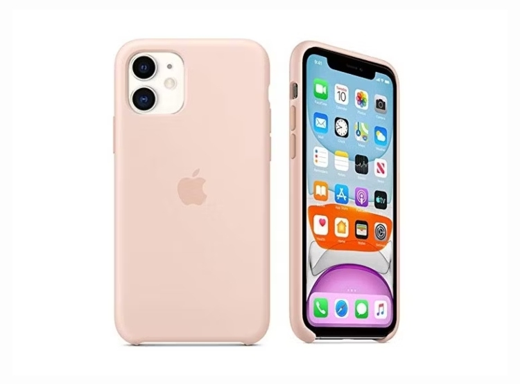 CASE SILICONA PARA IPHONE 15 PRO - PALO ROSA + MICA DE VIDRIO