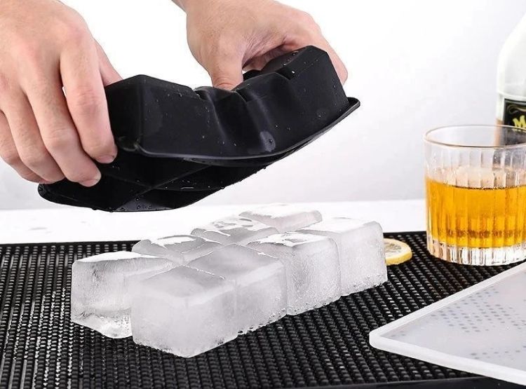 SET DE 2 BANDEJAS PARA CUBOS DE HIELO XL NEGRO