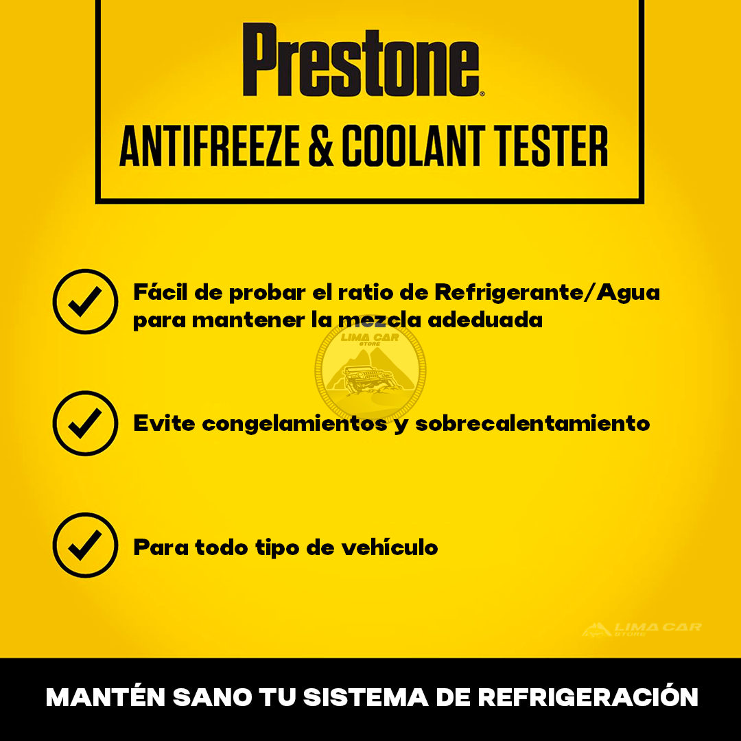 TESTER PROBADOR REFRIGERANTE ANTICONGELANTE MEDIDOR PRESTONE