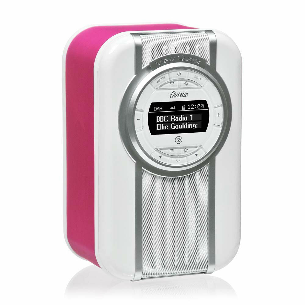 View Quest Christie DAB+ Radio with NFC & Bluetooth Portable Speaker (Pink)
