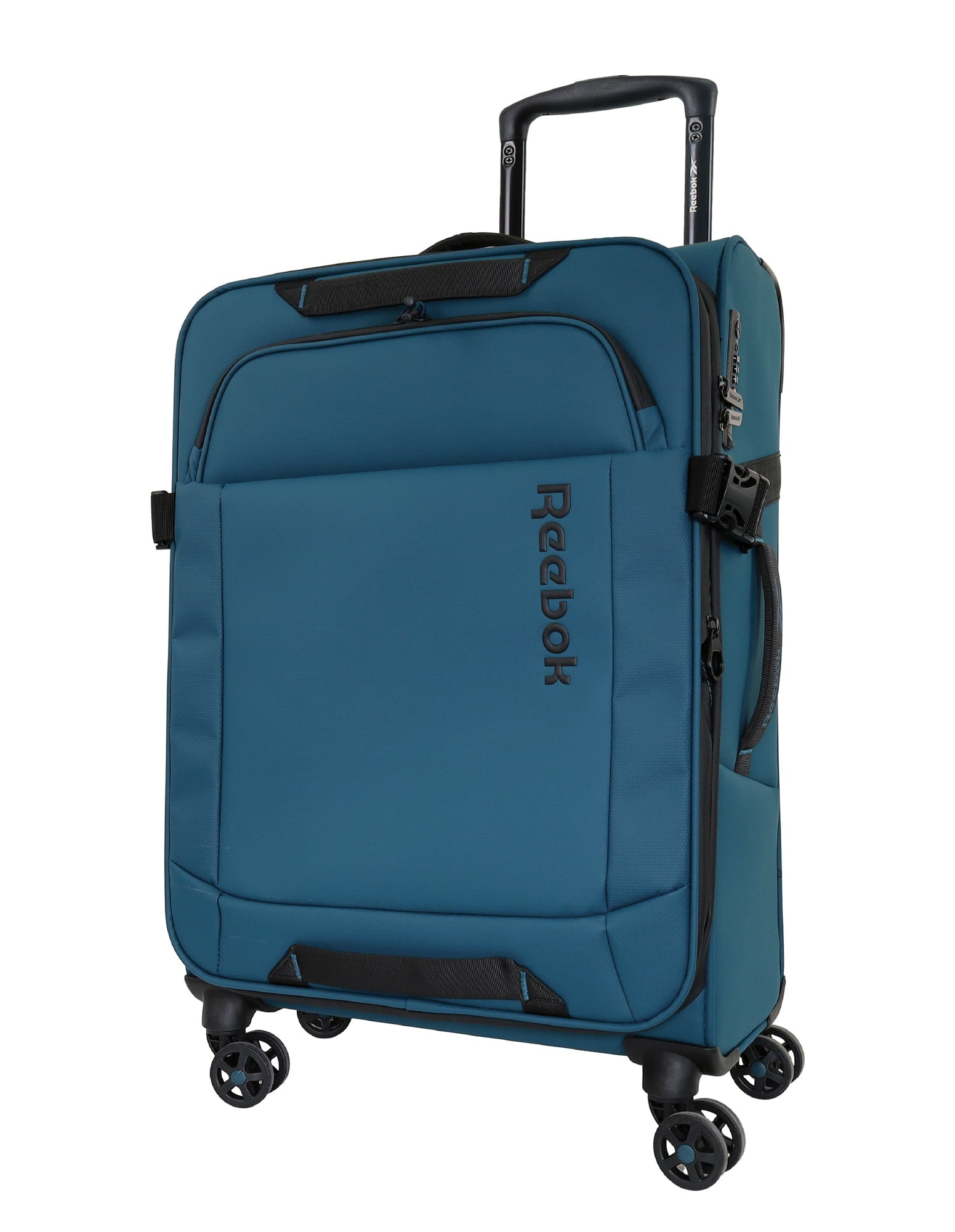 Reebok 69cm Pro Medium Leather Film Soft Shell Suitcase Travel Luggage (Teal)