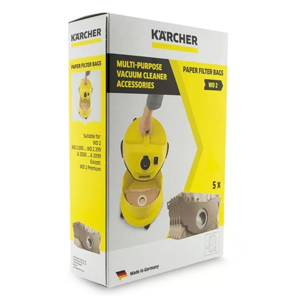 BOLSA DE FILTRO KARCHER 6.904-322.0 PARA ASPIRADORA WD 2 5 UNIDADES