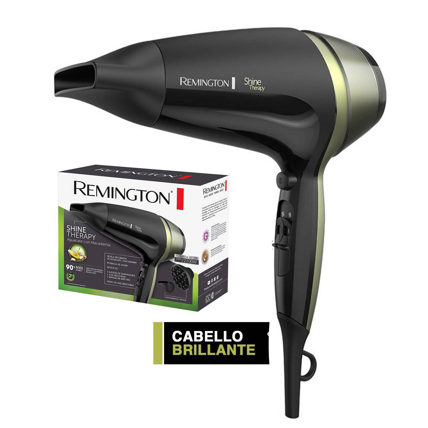 SECADORA DE CABELLO SHINE THERAPY D13A 2100W