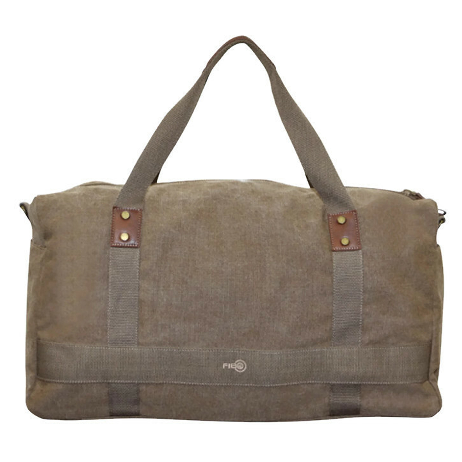 FIB Canvas Travel Duffle Bag Casual Duffel 52cm Khaki
