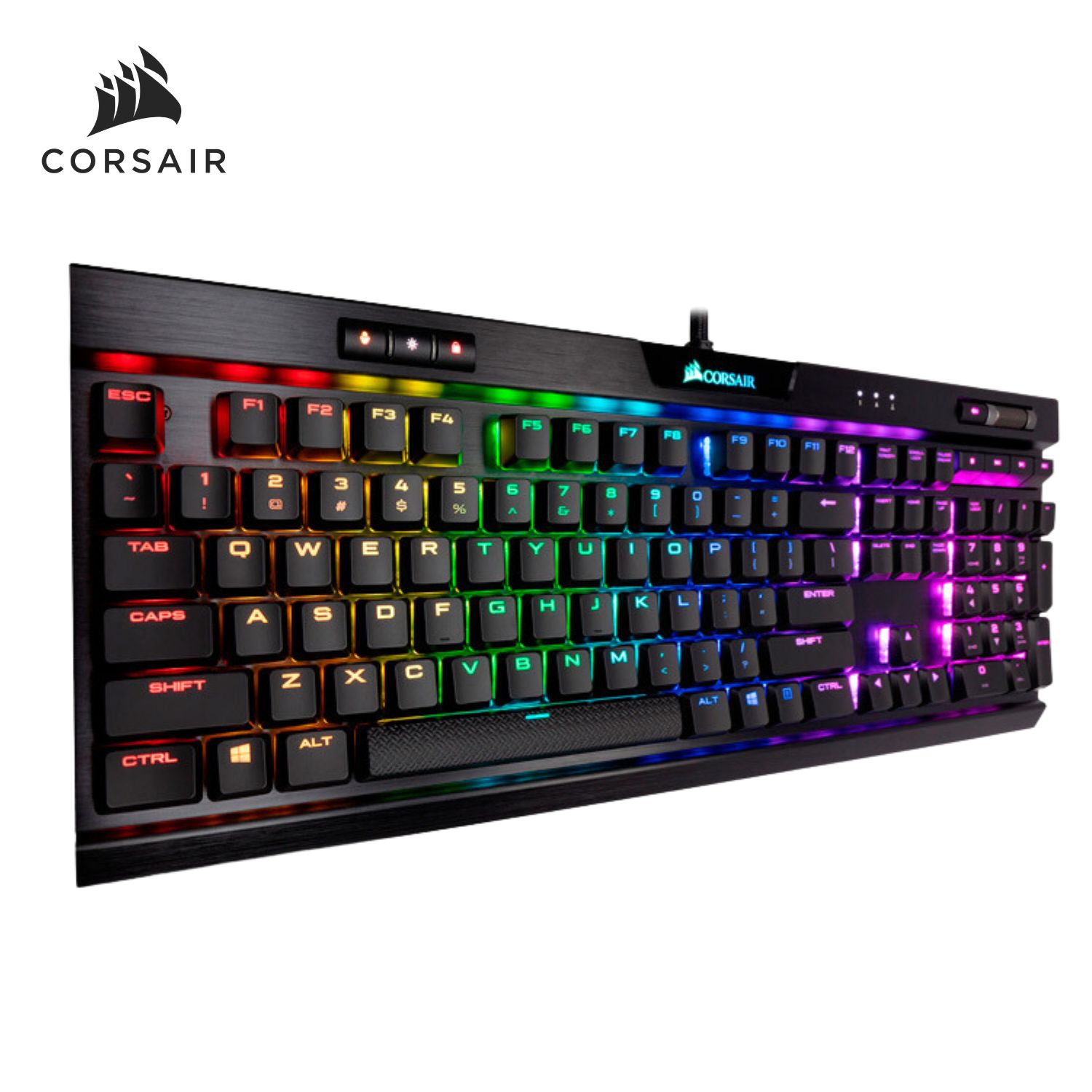 TECLADO CORSAIR K70 RGB , MECÁNICO, MULTIMEDIA, USB, RETROILUMINADO.