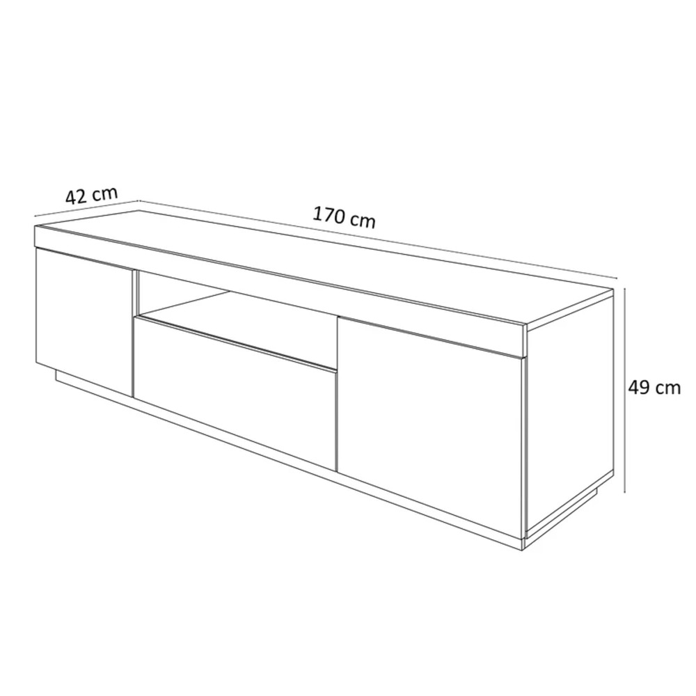 MESA DE TV MODERNA TU MESITA LIBERIA BLANCO 170CM