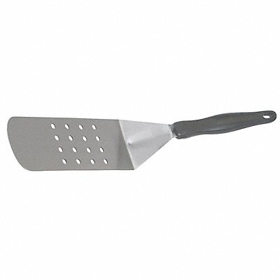 Turner with 8-1/4 Stainless Steel Perforated Blade and 8-1/4 Black Handle
