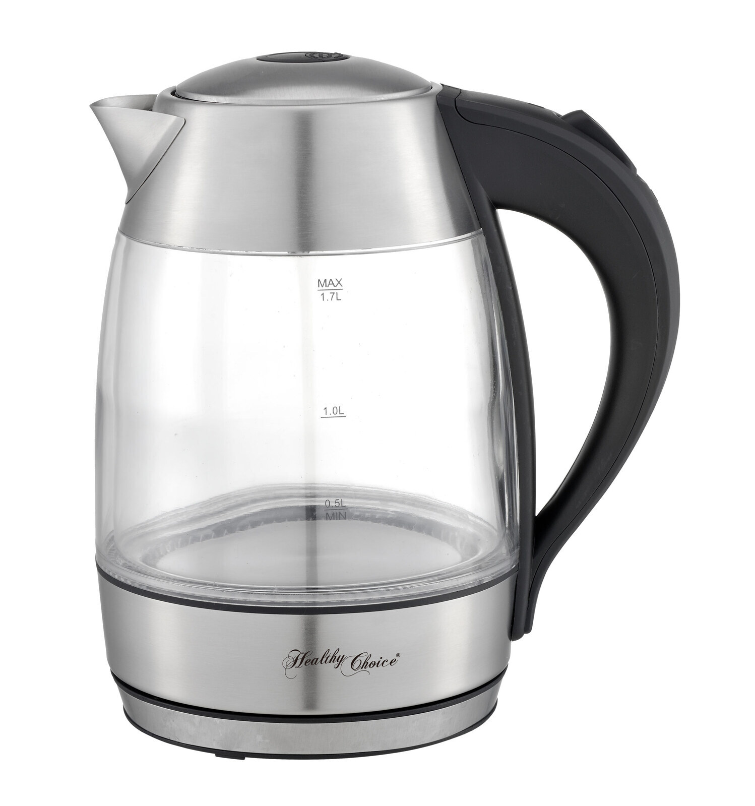 Healthy Choice 1.7L Glass Electric Kettle with 360° Base