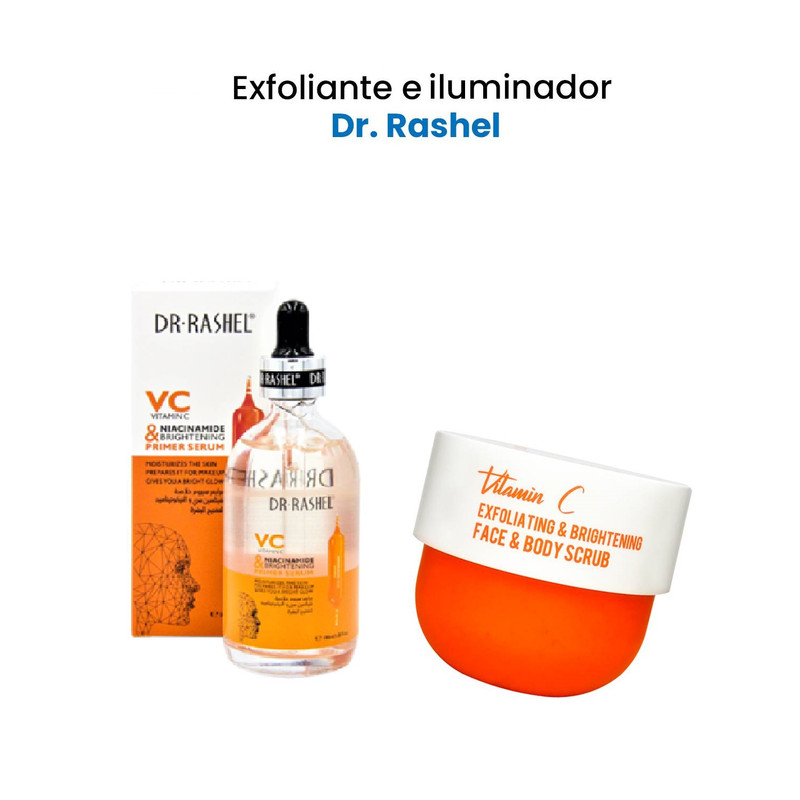 EXFOLIANTE E ILUMINADOR VITAMINA C - DR. RASHEL 250G, SERUM VITAMINA C