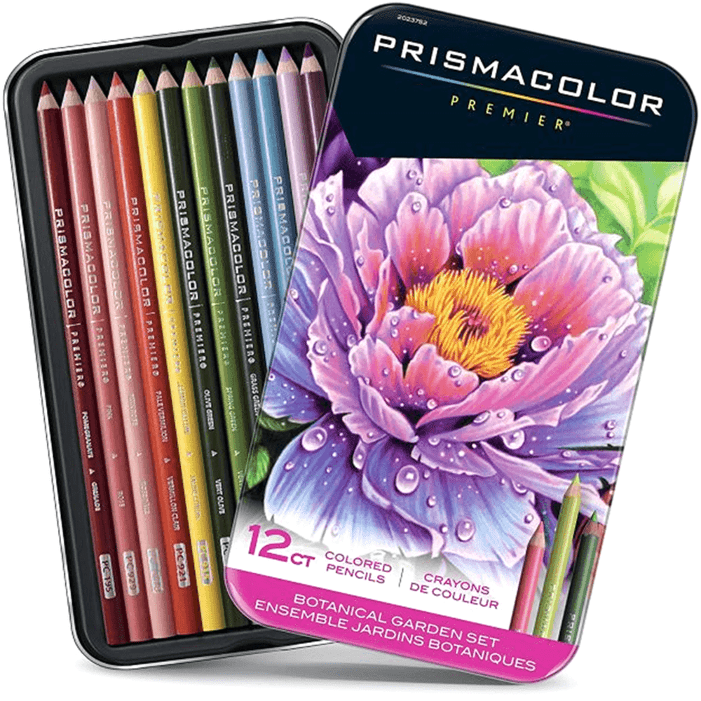 Prismacolor Premier Coloured Pencils (Botanical Garden Flowers) [Tin 12]