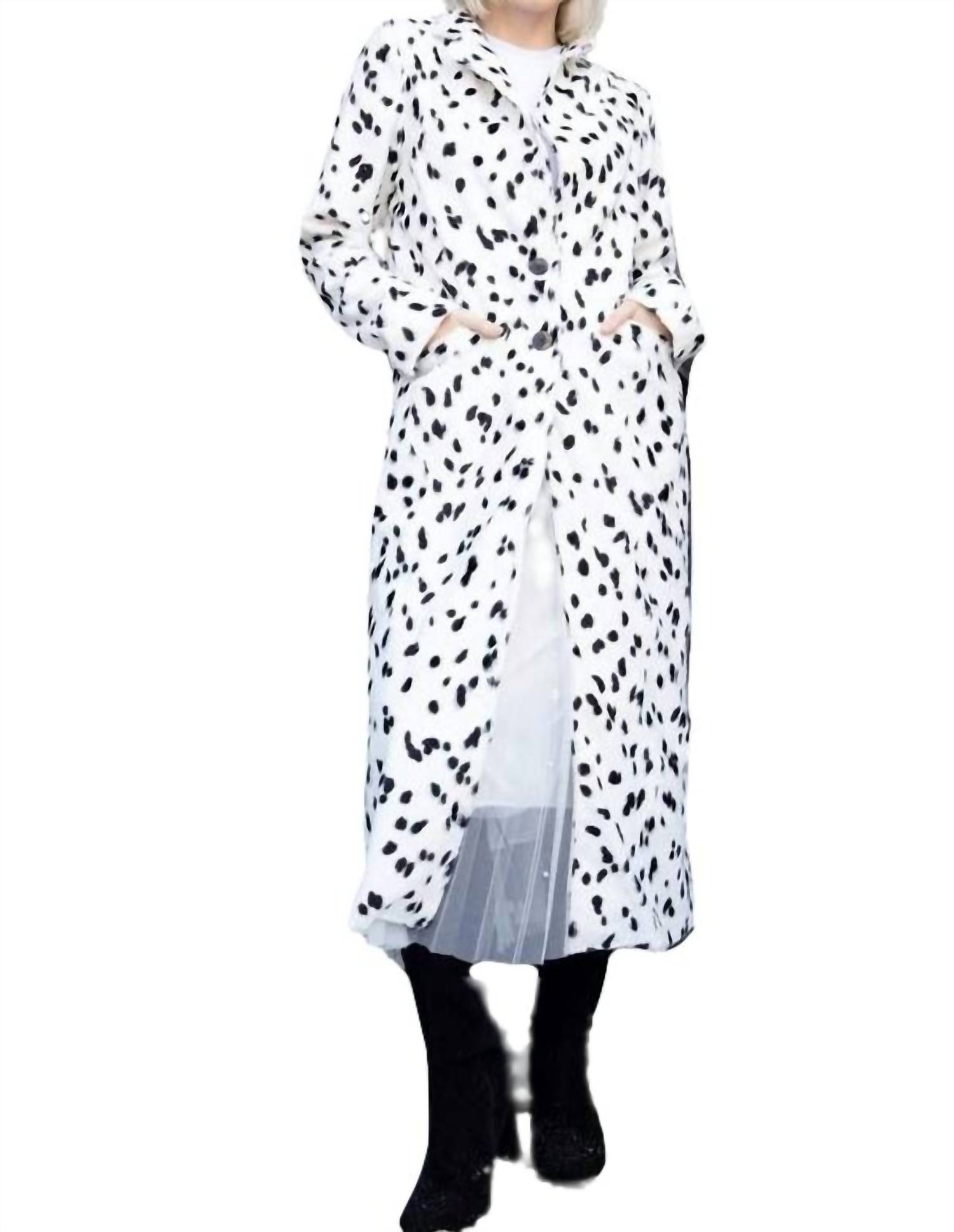 Eva Franco Camila Coat In Dalmatian Dot