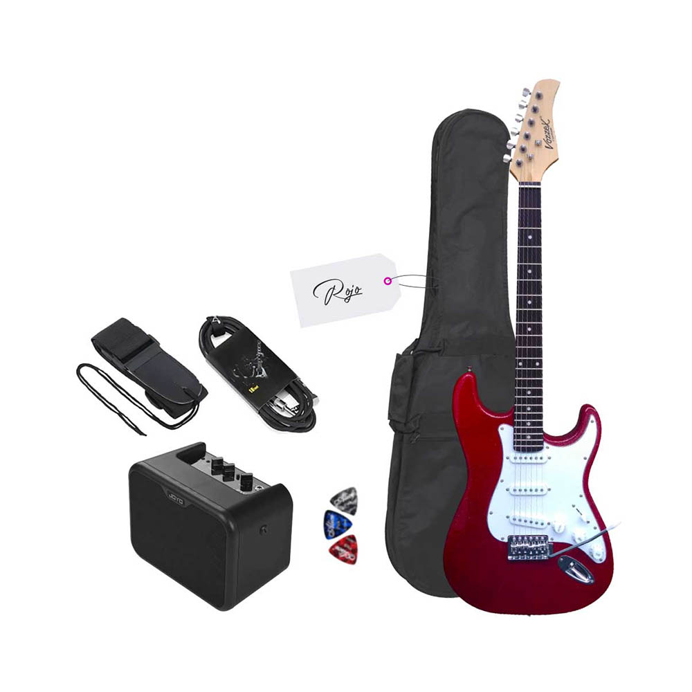 PACK GUITARRA ELECTRICA ROJA + AMPLIFICADOR 10W