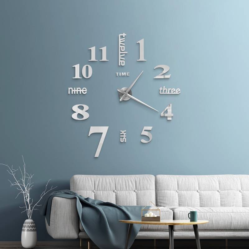 RELOJ PARA REGALO 3D SILENCIOSO DE PARED  50CM ACRILICO