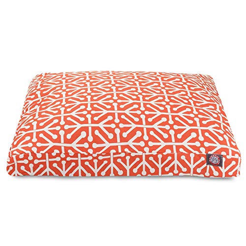 CAMA RECTANGULAR PARA PERRO MAJESTIC PET PRODUCTS TAMAÑO MEDIANO PARA INTERIOR Y EXTERIOR CON FUNDA EXTRAÍBLE Y LAVABLE