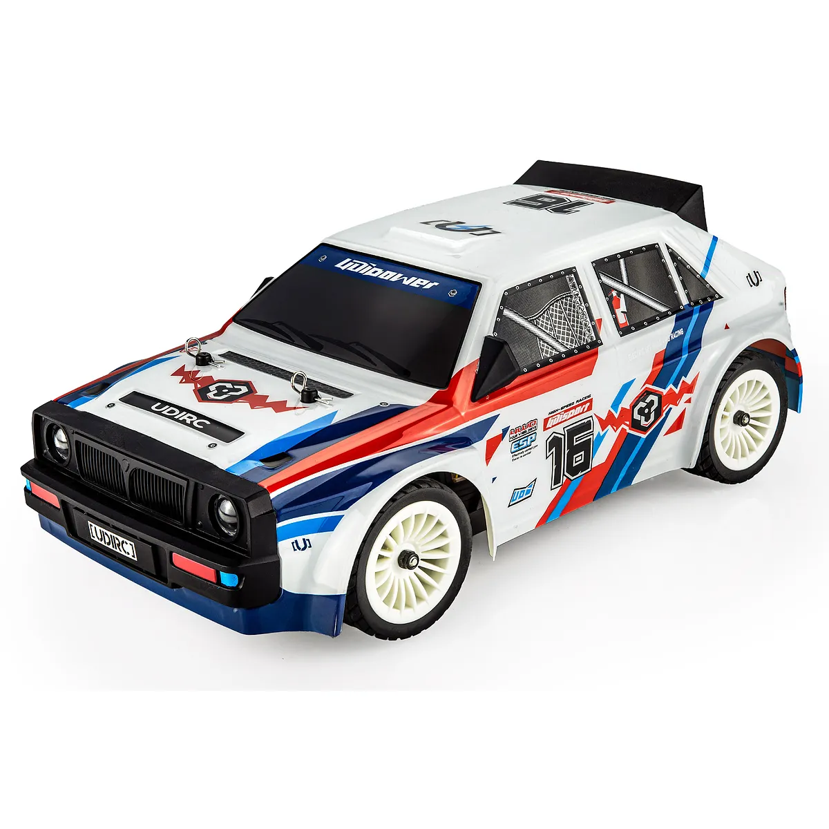 UDI Rally RC Drift Car Electric Brushless 4WD 1/16 Scale RTR - White