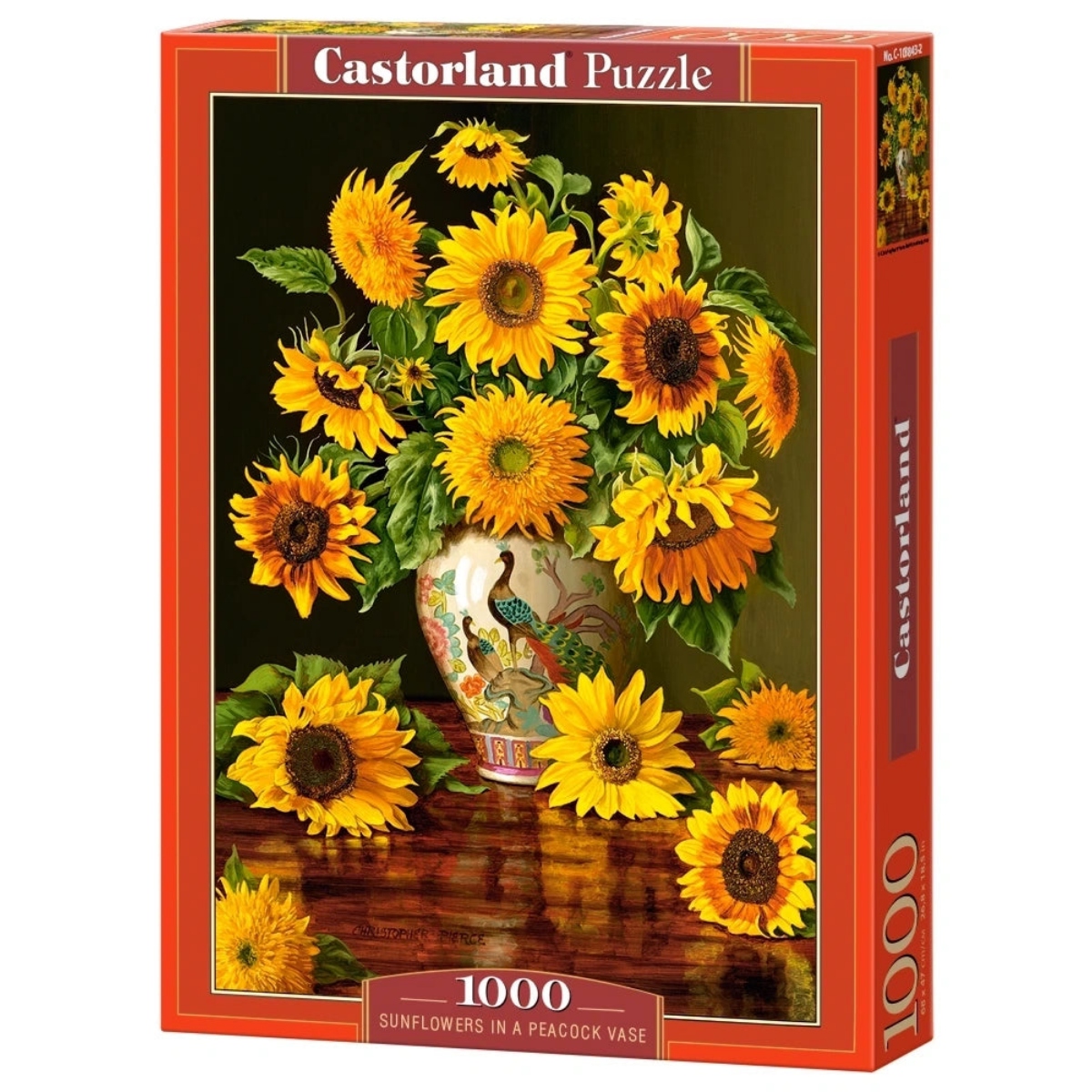 Castorland 1000-Pieces Sunflowers In A Peacock Vase Puzzle