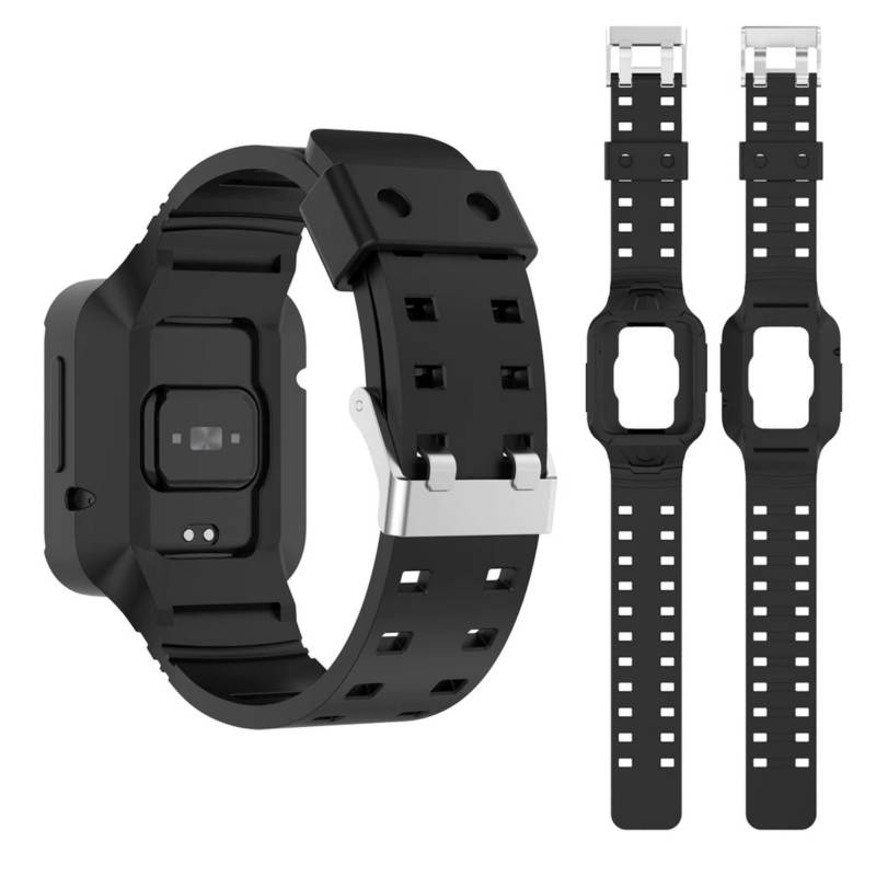 CORREA + CASE ARMOR PARA XIAOMI MI WATCH LITE 1 / 2 - NEGRO