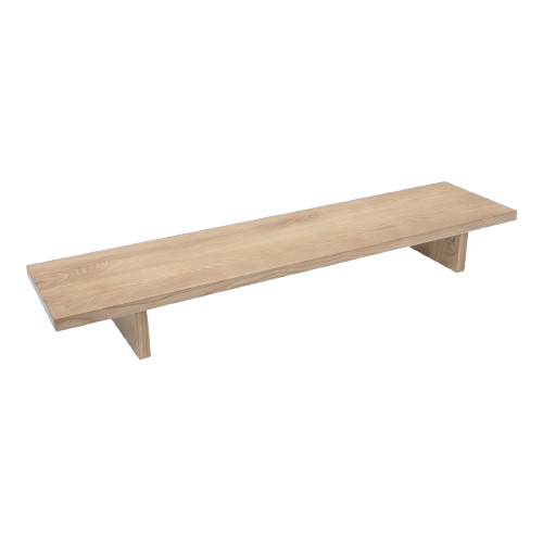Desky Minimal Monitor Stand - White Ash Hardwood