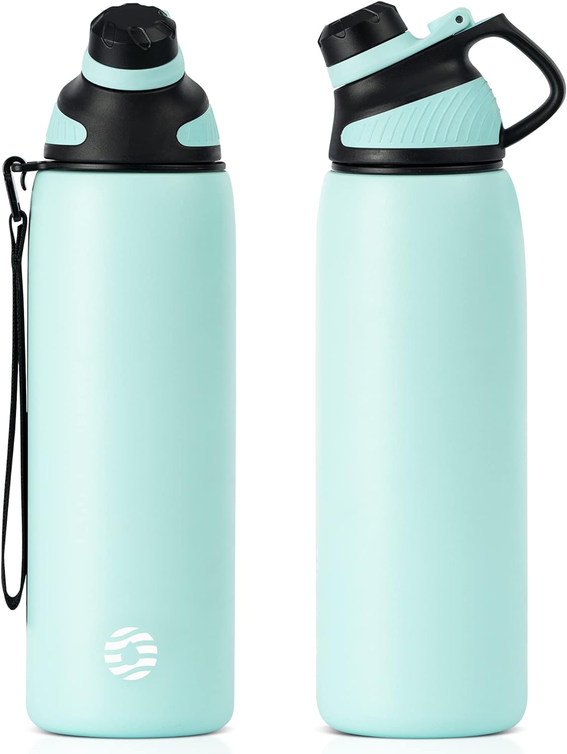 FJBOTTLE - BOTELLA DE AGUA DEPORTIVA CON AISLAMIENTO Y TAPA MAGNÉTICA 1000ML - VERDE