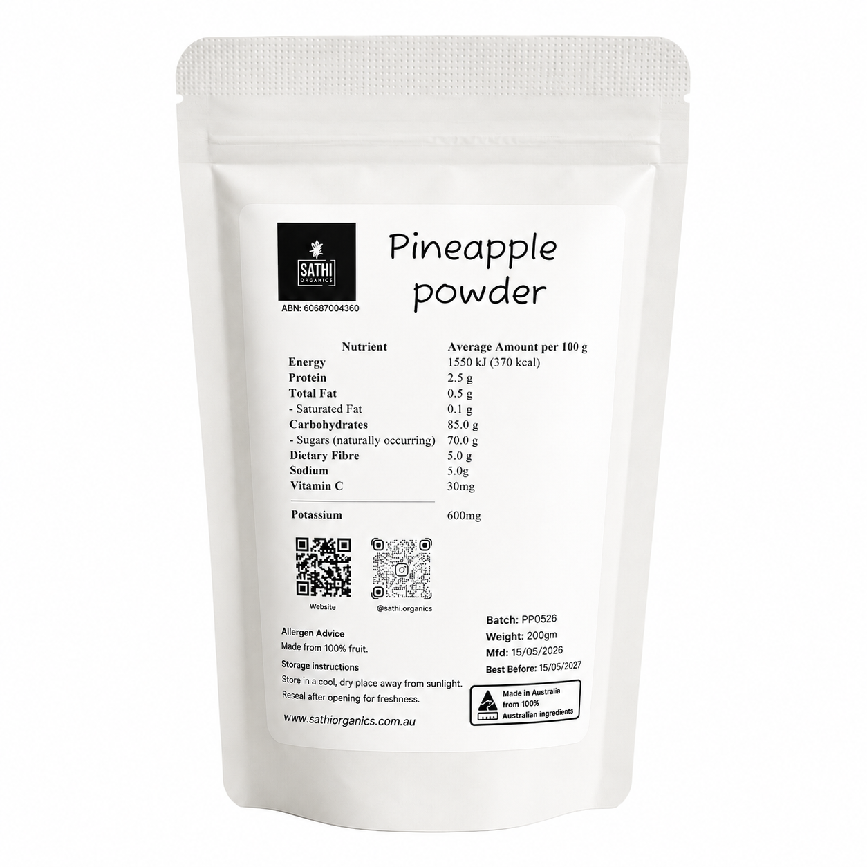 Sathi Kitchen Pineapple Powder 200gm